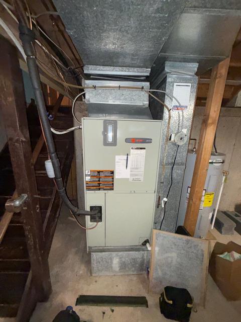 Performed a routine heating system check for a new customer in Warminster, PA 18974. The customer had been receiving daily notifications from his Ecobee smart thermostat indicating that his auxiliary heat had been running continuously for over 3 hours, and he was concerned this might indicate inefficiency or higher electric costs. He mentioned limited experience with heating systems and recently purchased the home, so he was unsure of the system’s age or normal operation. During our inspection, we verified the system’s performance, checked all components, and confirmed that the auxiliary heat was operating efficiently in response to colder temperatures. The system is running safely and effectively, providing reliable heat without unnecessary energy usage.