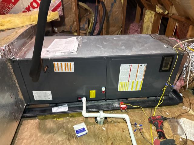 Wrapped up an HVAC diagnostic visit at a property in Doylestown, PA 18901 after the field service manager at a solar company reported potential damage from their crew accidentally dropping something onto the outdoor unit. During the visit, we thoroughly inspected the unit and found no damage affecting system performance, though the condenser fan grille was bent and causing vibration. We carefully realigned and secured the grille to restore proper airflow and reduce vibration. In addition, we performed thermostat rewiring to ensure accurate communication between the thermostat and the HVAC system, verifying proper voltage and signal continuity. After testing, the system is operating smoothly, providing reliable heating and cooling performance.