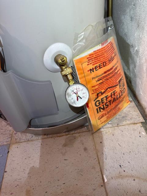 Visited an existing customer’s home initially in November to prepare estimates for a 50-gallon gas water heater replacement and a new condensate pump installation, both of which the customer approved and scheduled for installation. We removed the old water heater and installed a Bradford White 50-gallon tall natural gas unit with atmospheric venting, including a new thermal expansion tank, gas connector, shut-off valve, and all necessary fittings, while reusing the existing vent connection where code-compliant, and performed full system testing; this unit carries a 6-year manufacturer tank and parts warranty and a 6-year labor warranty. For the condensate pump, we installed a high-efficiency pump with up to 25 feet of new tubing, securely routed to the designated drain, connected to the existing electrical supply, and leak-tested to ensure proper operation, with a 1-year labor and materials warranty, providing the customer with safe, reliable, and fully functional home systems.