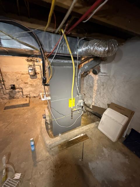 We addressed a chemical odor issue, cleaned a clogged outdoor condenser, and found an improper seal at the chimney/exhaust connection. The system was checked, and ac performance was restored.
