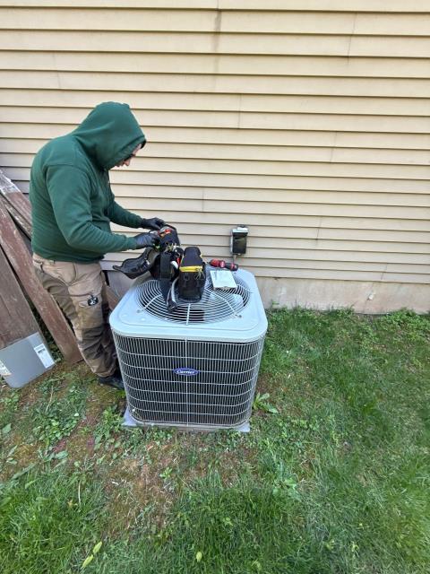 Our technician conducted a thorough ac tune-up, inspecting, cleaning, and testing the system. We also stabilized electrical output with a dual secondary voltage control service, ensuring efficient performance for the summer.