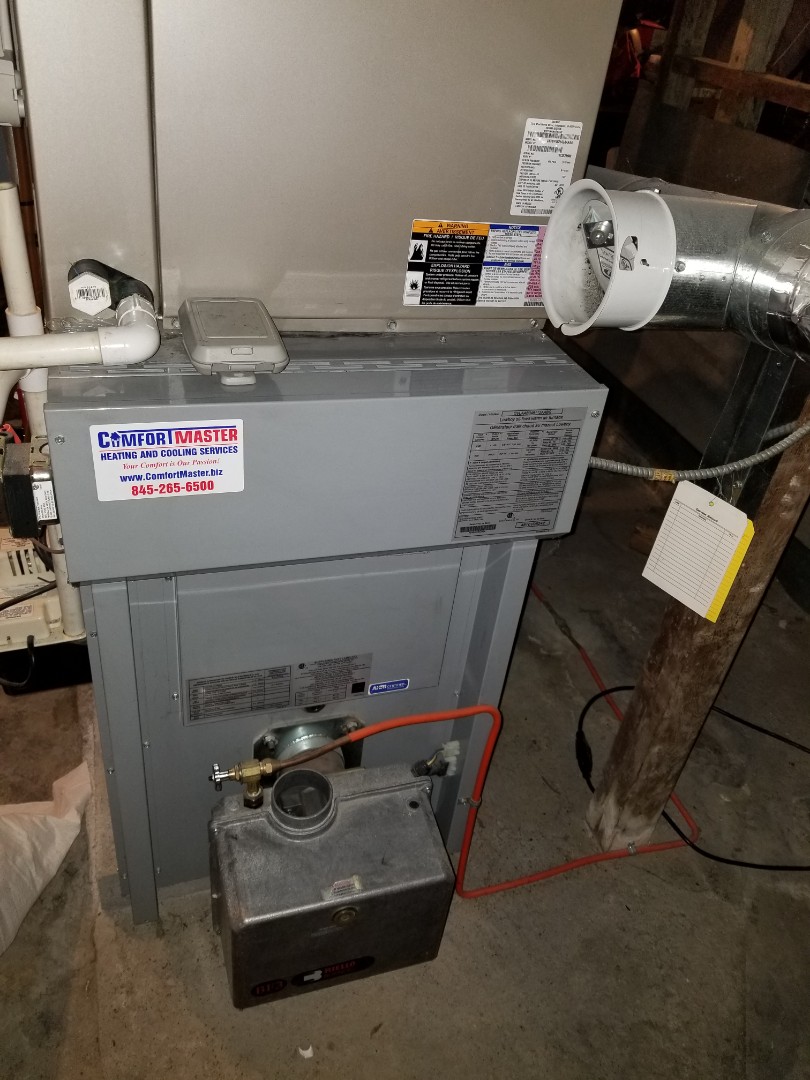 Carrier oil furnace with Heatpump tuneup and checkout. 