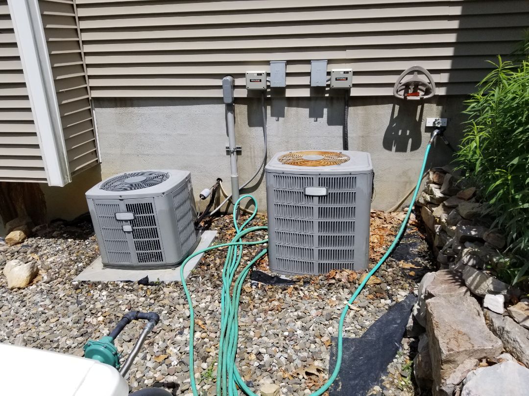 American standard Trane air conditioning units with First Company Hydro Air Handler annual maintenance. Equipment is approximately 20 yrs old and a budget/plan should be established for replacement before facing a major and costly repair