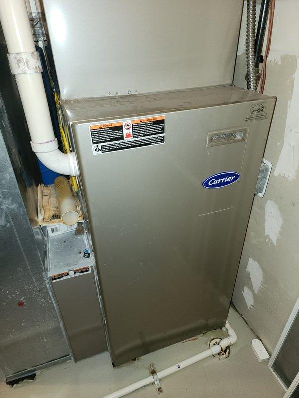 Performed routine maintenance on two 14-year-old Carrier furnaces (attic and basement units) under prepaid service agreement. Both systems were operating within normal parameters with no reported issues. Inspected heat exchangers (previously replaced) and verified proper function of the new blower fan in the larger unit. All systems left in good working condition.