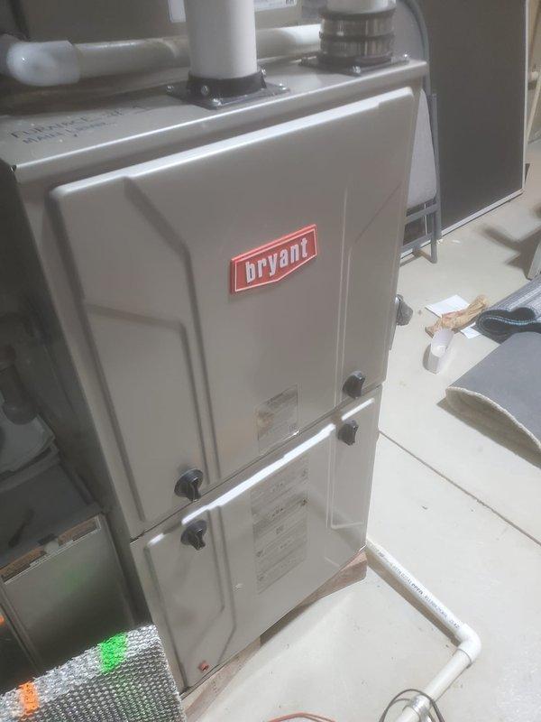Performed annual heating maintenance on two 6-year-old Bryant basement furnace units under Worry Free Service Agreement. Inspected internal components including blower assembly, heat exchanger, electrical connections, and PVC venting system. Both units functioning properly; humidifiers were checked and serviced as part of the comprehensive tune-up.