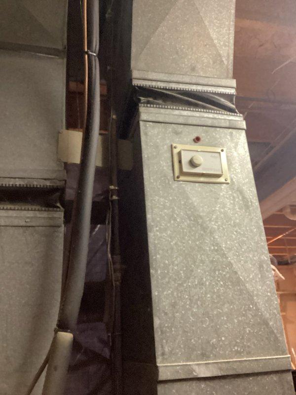 Conducted comprehensive inspection of existing furnace system (labeled as Furnace #1) and associated ductwork to prepare multiple replacement estimates (CQ Quotes 03700-02, 03700-01, and 03698-01). Assessment revealed aging unit with visible wear and documented current configuration including ventilation connections and control systems to ensure proper equipment specifications for potential replacement options.