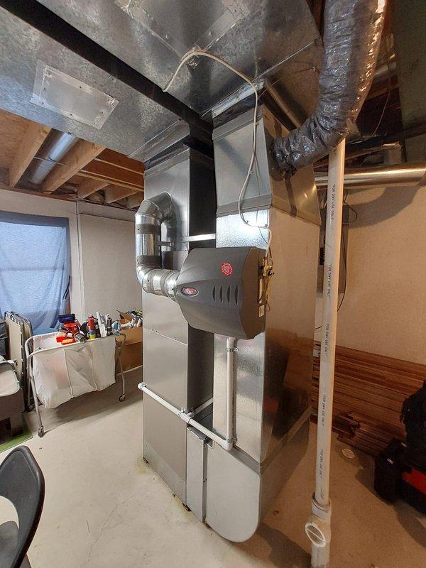 Responded to Bryant system showing Error 84: High Pressure, Low Look Out message persisting for four hours. Performed visual inspection of furnace unit, humidifier, ductwork, and PVC ventilation components. Due to ongoing high pressure issue, scheduled follow-up maintenance appointment for comprehensive resolution in 10-12 day timeframe.