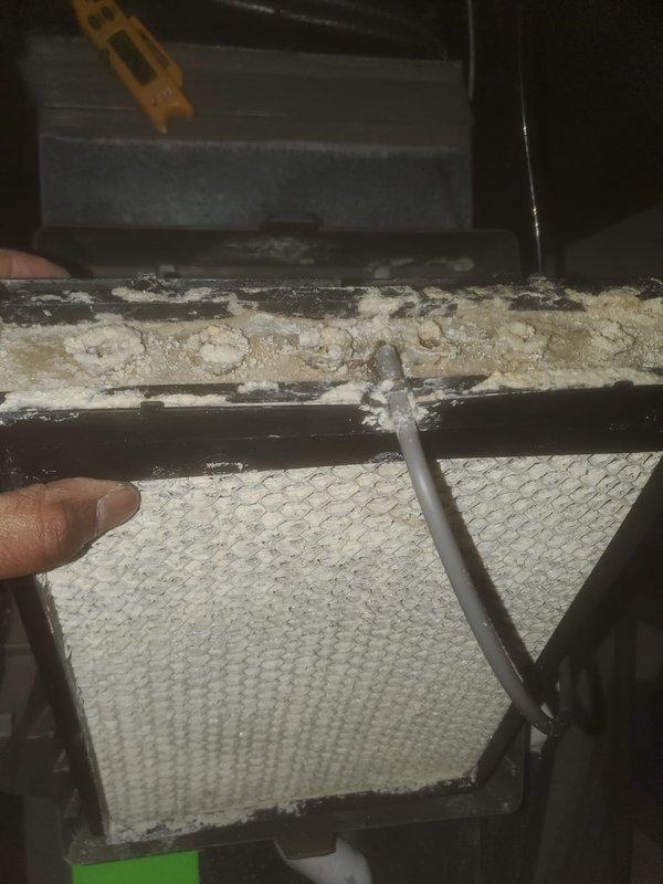 Performed scheduled furnace maintenance on Lennox HVAC system. Discovered heavily soiled air filter with significant dust accumulation and replaced it. System was cleaned and tested for proper operation; all components now functioning correctly.