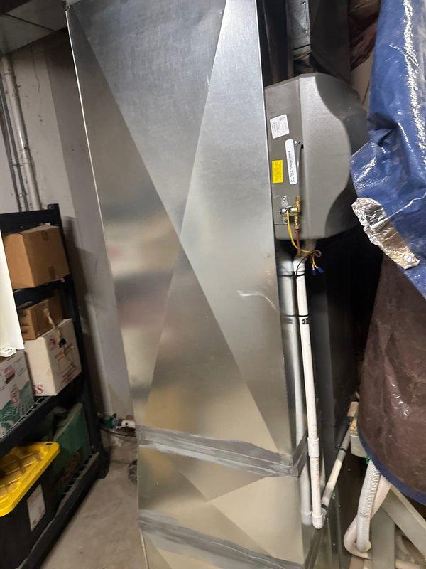 Successfully installed dual Lennox HVAC systems, each comprising a furnace unit, air conditioner, S40 thermostat, and humidifier. Properly connected all PVC ventilation/drainage components and copper refrigerant lines, with both systems tested and confirmed fully operational.