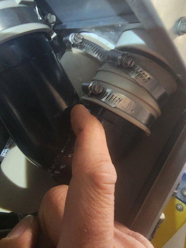 Responded to callback for exhaust odor complaint following recent installation. Inspected exhaust connection points and identified loose hose clamps on venting system. Tightened all clamps to manufacturer specifications and verified proper sealing of exhaust components to eliminate gas leakage causing the reported odor.