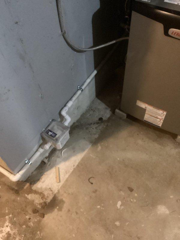 Successfully installed new Lennox furnace with proper PVC venting configuration in basement utility area. Mounted and programmed Honeywell T6 thermostat, ensuring proper system communication and function. All components tested and verified operational.