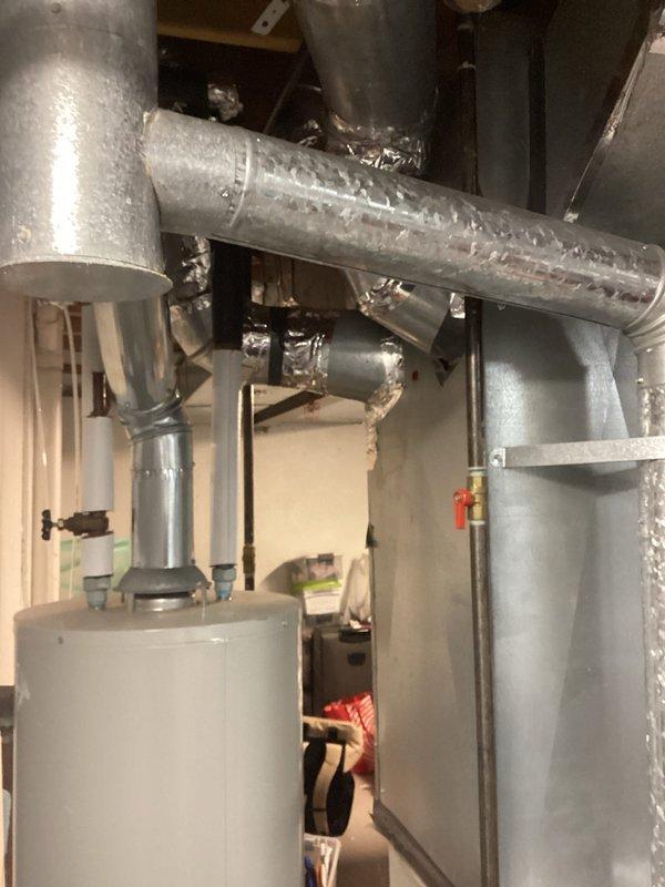 Conducted evaluation of Bryant HVAC system and confirmed crack in heat exchanger sections 1-2 as suspected in original quote (CQ #03765-01). System is installed in basement utility area with standard ductwork configuration. Recommended complete replacement due to safety concerns and potential carbon monoxide hazards associated with compromised heat exchanger integrity.