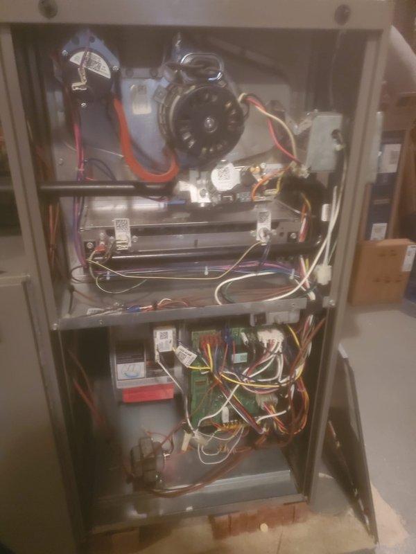Completed scheduled Worry Free Service Agreement maintenance on Lennox heating system. Inspected internal components including blower motor, circuit board, and electrical connections. Verified proper operation of all system components and ensured furnace is functioning safely and efficiently for the heating season.