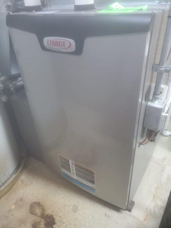 Performed scheduled maintenance on Lennox furnace under Worry Free Service Agreement. Inspected internal components including blower motor assembly, control boards, and electrical connections. Completed furnace and related system check with all components operating within specifications.