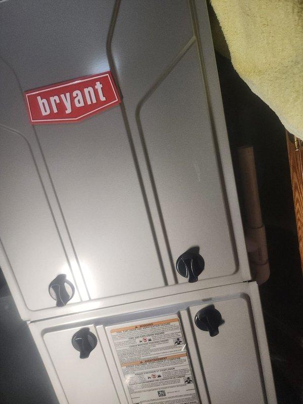 Performed scheduled tune-up maintenance on Bryant furnace system. Inspected blower motor assembly, electrical connections, drain lines, and circuit board components - all found in proper working condition. System functioning correctly with no issues identified during comprehensive heating system evaluation.