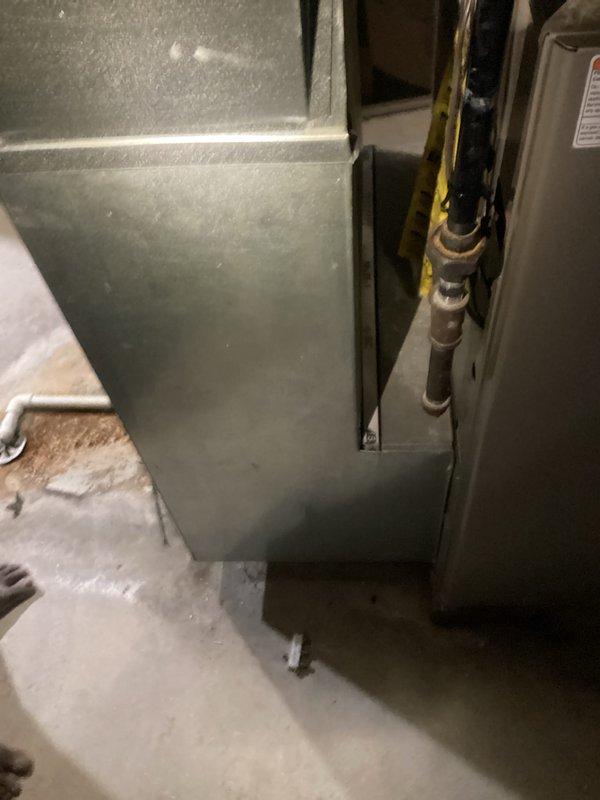 Completed inspection of existing Bryant furnace system with significant dust accumulation and aging components. Quote provided for replacement options (CQ Quote: 03788-02, 03788-05, 03788-06) with comprehensive HVAC estimate detailing 5-6 potential packages. Documented current installation configuration including copper line connections, PVC venting, and valve assemblies for accurate replacement planning.