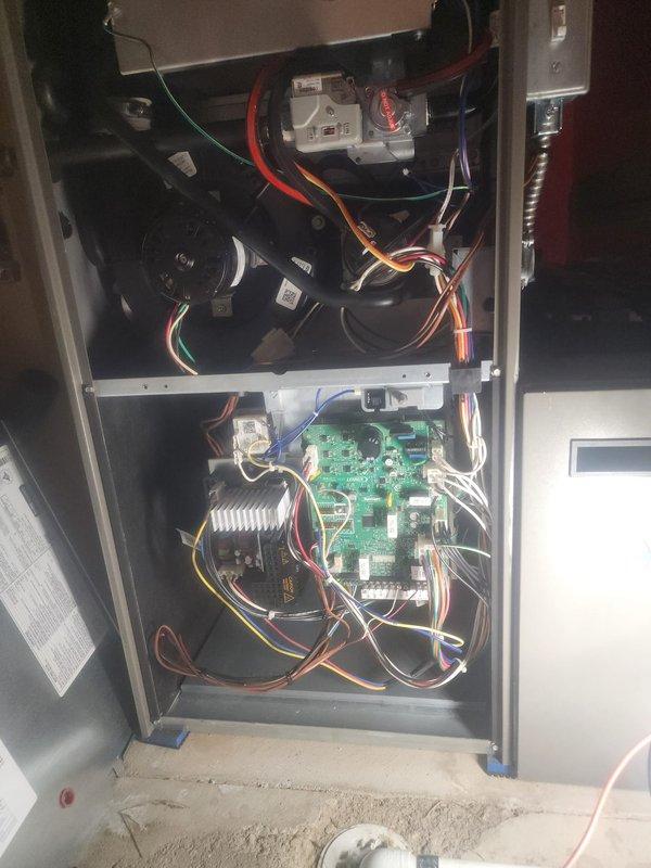 Completed scheduled maintenance on a 3-year-old Lennox furnace under Worry Free Service Agreement. Performed comprehensive heating system tune-up including inspection of internal components, blower motor, control board, and electrical connections. System is functioning properly with no issues identified; unit is properly vented with PVC exhaust and intake pipes in good condition.