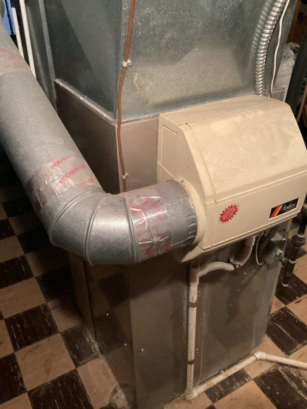 Conducted comprehensive evaluation of two aging HVAC systems, both exceeding 20 years of service life. Performed ignitor repair on existing unit to restore functionality while customer considers full system replacement options. Documented current installation configuration including ductwork, furnace/air handler unit, and associated components for replacement proposal.