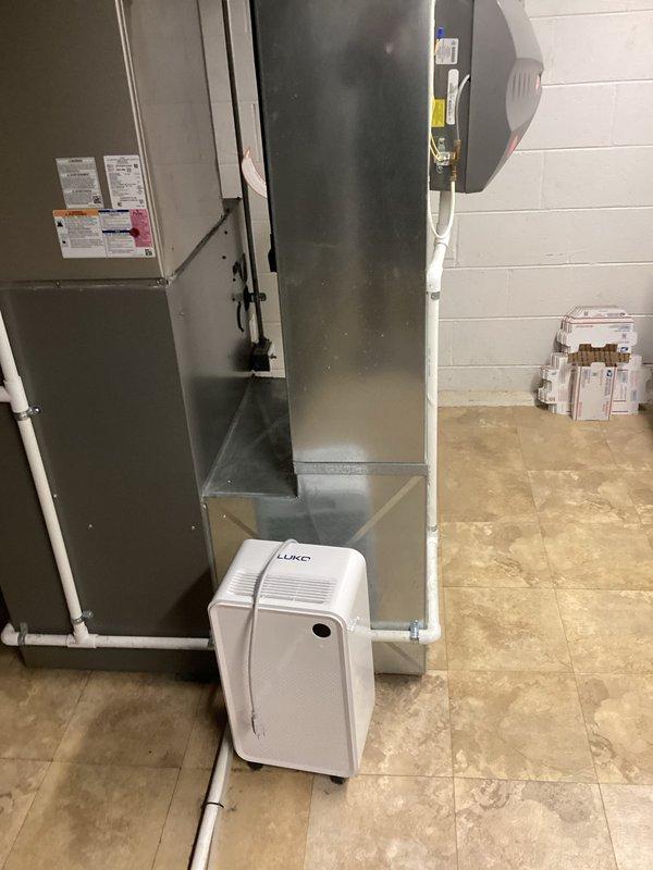 Performed assessment for replacement of existing Lennox furnace which has been red-tagged due to safety concerns. System evaluation included examination of current air handler configuration, ductwork connections, and existing PVC ventilation piping. Documented UKC dehumidifier integration requirements for inclusion in replacement proposal.