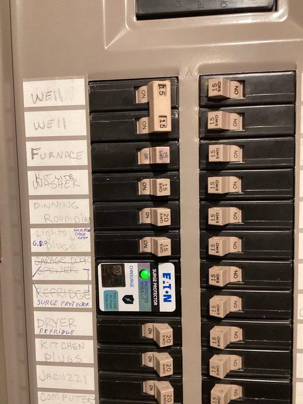 Responded to callback regarding improper circuit breaker installation. Verified and documented a 20 amp breaker incorrectly installed on 15 amp furnace circuit (CH tan handle breaker). Took photographic evidence of the electrical panel and associated components for documentation of the code violation.