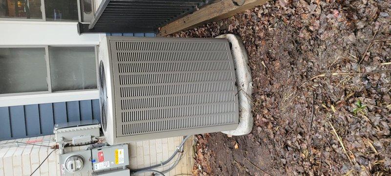 Successfully completed installation of a complete Lennox HVAC system including furnace, air conditioner, S40 thermostat, humidifier, and Air Scrubber. Work involved replacing the short lineset, relocating the thermostat per specifications, and properly mounting the condensing unit on a concrete pad with appropriate electrical connections.