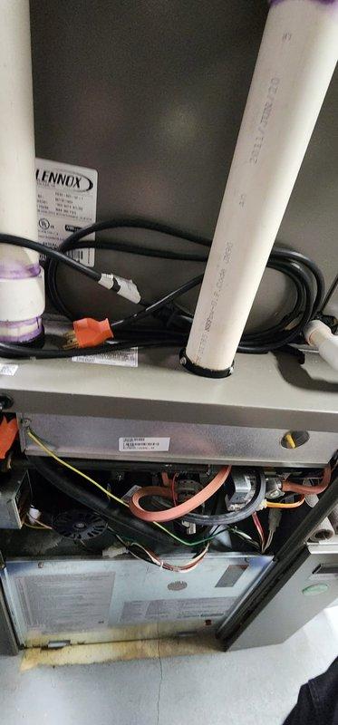 Performed annual furnace maintenance on Lennox system as part of customer's Worry Free Service Agreement. Inspected interior components including electrical connections, blower assembly, and ventilation system. Completed comprehensive tune-up with no issues identified; system is functioning properly with maintenance agreement valid through 2025.