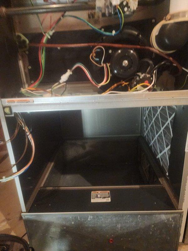 Responded to no heat complaint on Carrier system that previously had inducer motor replacement in 2023. Performed diagnostic testing with multimeter on electrical components and inspected interior furnace components including wiring connections and blower assembly. Identified and resolved recurring ignition sequence failure, restoring proper heating operation.