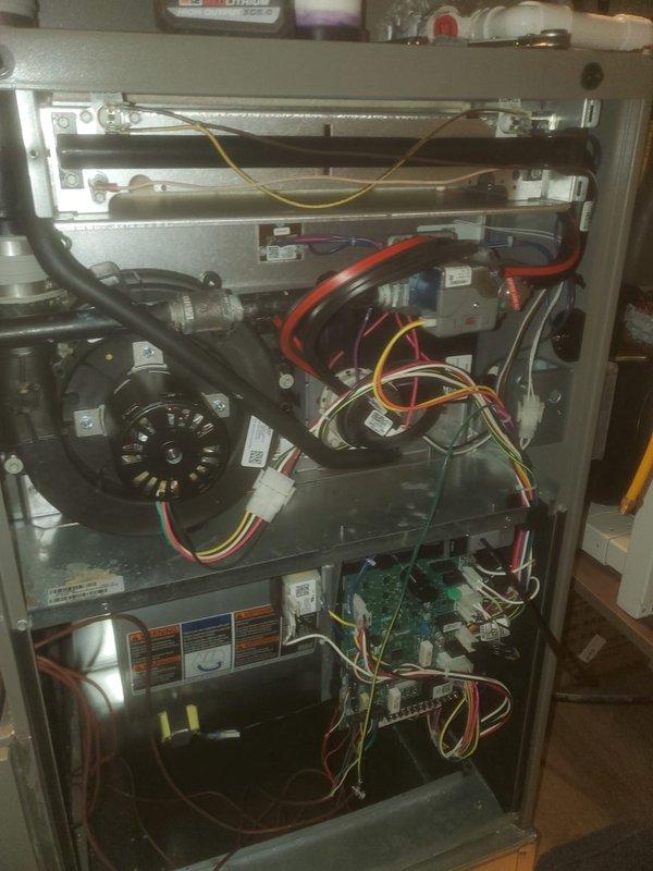 Completed scheduled Furnace Routine Maintenance on Lennox unit between 3-5pm as per Worry Free Service Agreement. Removed access panels for comprehensive inspection of blower motor, electrical components, circuit board, and all internal connections. Attempted to leave voicemail to confirm service completion but was unable to do so.