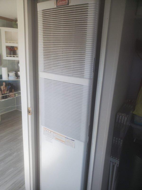 Performed comprehensive furnace maintenance on Coleman wall-mounted heating system as part of scheduled service. Inspected entire HVAC system including air handler, blower assembly, and all electrical connections. Cleaned components, verified proper operation, and confirmed system meets manufacturer specifications for optimal heating performance.