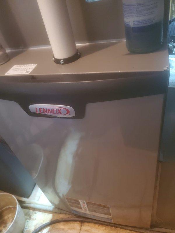 Performed routine maintenance on Lennox furnace under Worry Free Service Agreement. Inspected internal electrical components, wiring connections, and circuit boards; all were found in good working condition with some dust accumulation noted. Unit is functioning properly with no operational issues identified.