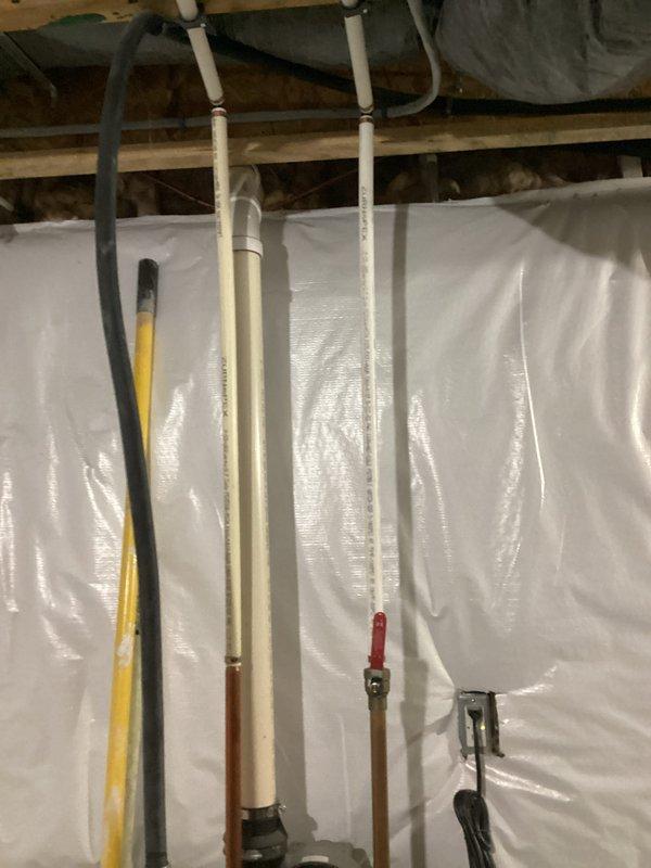 Successfully installed a new Bradford White water heater with Defender Safety System in the basement utility area between 11AM-1PM. Completed all necessary copper and PVC pipe connections, installed proper valves, and ensured proper ventilation system functionality. Final inspection confirmed all plumbing components are securely fitted with no leaks present.