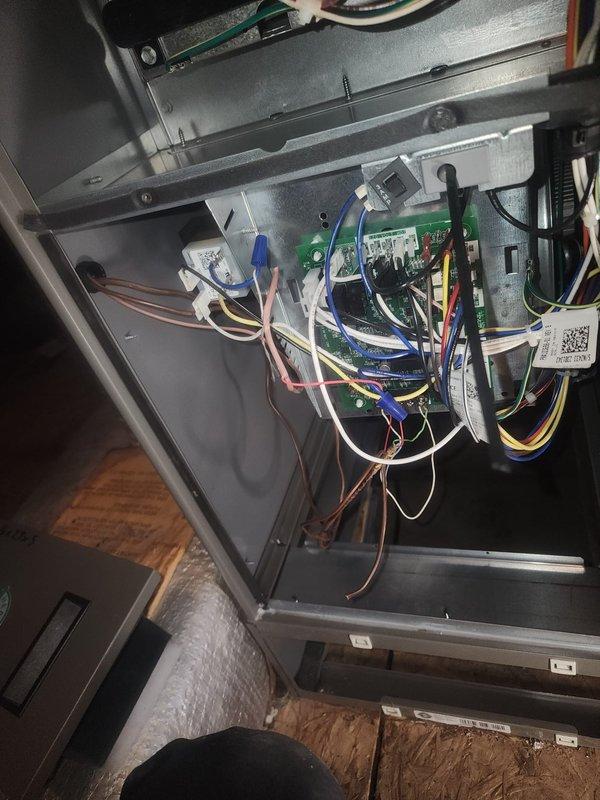 Performed comprehensive maintenance on two furnace systems and resolved customer's thermostat issues. Inspected and documented condition of internal components including circuit boards, wiring connections, and motor assemblies. Systems were returned to proper working order with all electrical connections verified and secured.