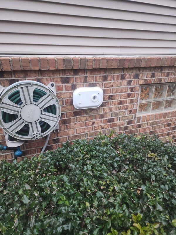 Conducted IAQ assessment at residential property with focus on Lennox 8-12 unit. Inspected exterior ventilation components and documented condition of air filtration system. Identified damaged insulation and exposed PVC plumbing infrastructure in mechanical area requiring attention.