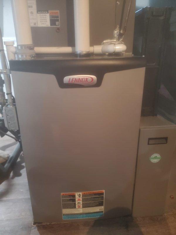 Performed scheduled maintenance on Lennox furnace system. Inspected internal components including blower assembly, circuit boards, and control systems, with particular attention to electrical connections and safety systems. Completed standard tune-up procedures with all systems functioning within normal parameters.