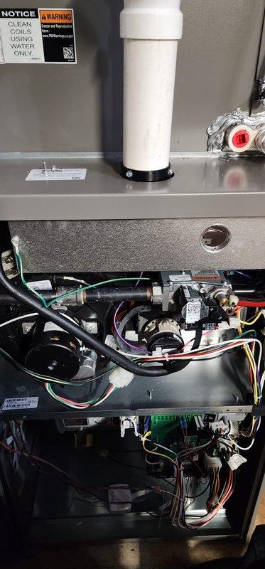 Completed comprehensive heating system maintenance as part of Worry Free Service Agreement. Performed full inspection of furnace unit including blower motor assembly, electrical connections, control boards, and condensate drainage system. All components found to be operating within normal parameters; system tested and confirmed ready for heating season.