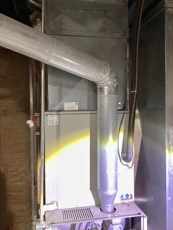 Conducted comprehensive in-home consultation for replacement of 25-year-old furnace and air conditioning system. Evaluated existing equipment including basement-located furnace with air handler and exterior condenser unit, documented current system configuration with detailed photographic assessment of ductwork connections, gas line installation, and blower assembly. Provided multiple replacement options through quotes 03894-01, 03894-03, and 03894-05, offering professional second opinion on repair versus replacement recommendations based on equipment age and condition.