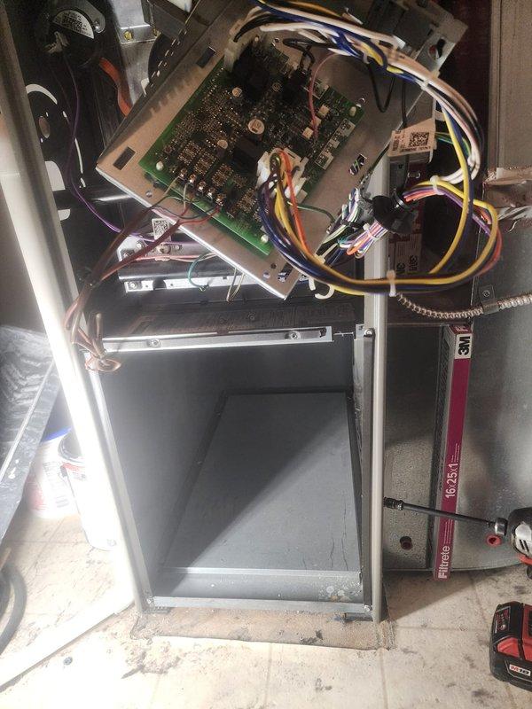 Responded to no heat call on 2-year-old Lennox furnace with pilot light repeatedly extinguishing. Upon arrival, accessed control compartment and inspected ignition system components. Found faulty flame sensor causing intermittent pilot outages and system lockouts. Removed and cleaned flame sensor rod, which showed heavy carbon buildup preventing proper flame detection. Tested ignition sequence and confirmed pilot would light but control board was not maintaining gas valve operation due to inadequate flame signal. Replaced defective flame sensor with OEM part. Verified all wire connections to control board were secure and properly seated. Cycled system through multiple heating cycles to confirm reliable ignition and consistent flame detection. Tested thermostat call for heat and verified furnace responded appropriately with no further pilot outages. System restored to full operational status with proper heating output.