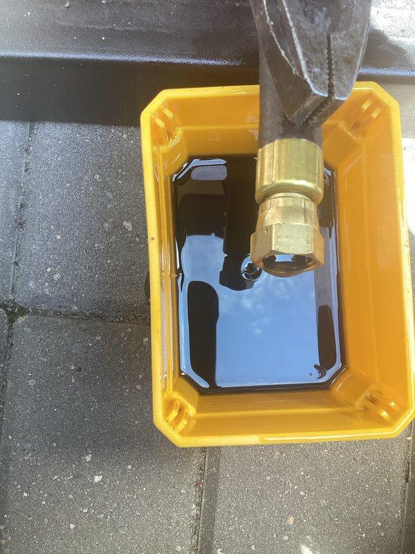 Performed routine preventive maintenance on standby generator system during scheduled service window. Completed oil and filter change, draining used lubricant into containment pan and replacing with fresh oil per manufacturer specifications. Removed and replaced oil filter assembly, ensuring proper torque on threaded connections and verifying no leaks at fitting points after installation.