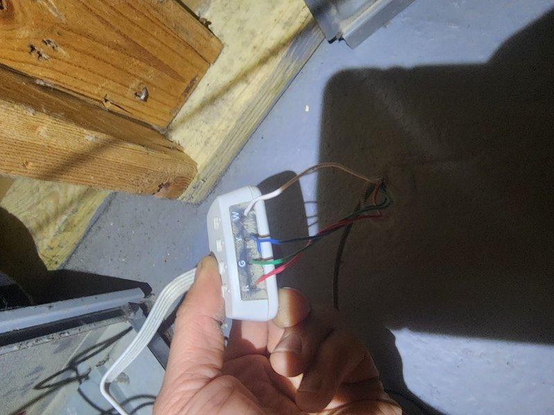 Responded to AC no-start callback. Inspected thermostat wiring and connections, verified proper terminal hookup of R, G, and W wires. Tested system operation using refrigerant manifold gauge, confirmed proper temperature differential across evaporator coil with readings showing normal operating parameters. Unit now starting and cooling properly.