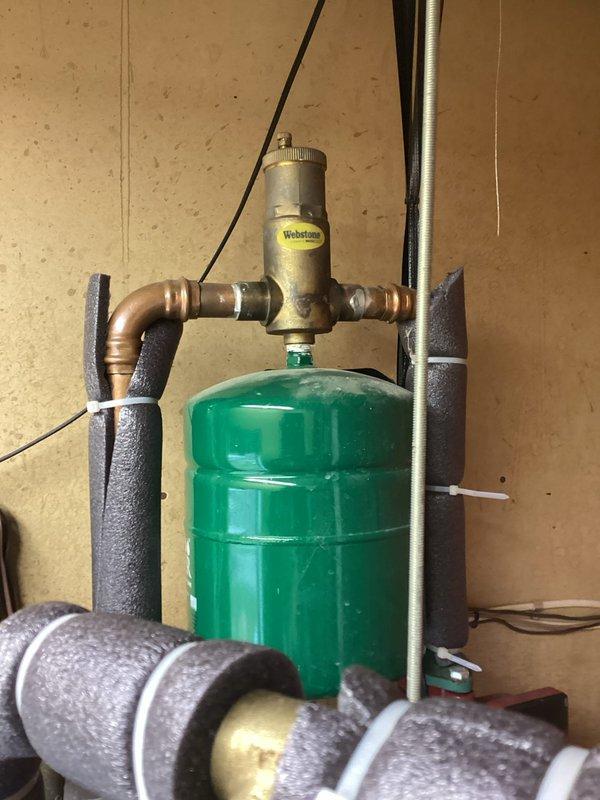 Completed comprehensive boiler maintenance service including full system inspection of hydronic heating components. Verified proper operation of expansion tank, circulator pump, pressure relief valves, and all associated copper piping connections. Inspected pressure gauges for accurate readings, checked all brass fittings and isolation valves for leaks, and confirmed proper insulation on supply and return lines. System tested and operating within normal parameters with all safety devices functioning correctly.