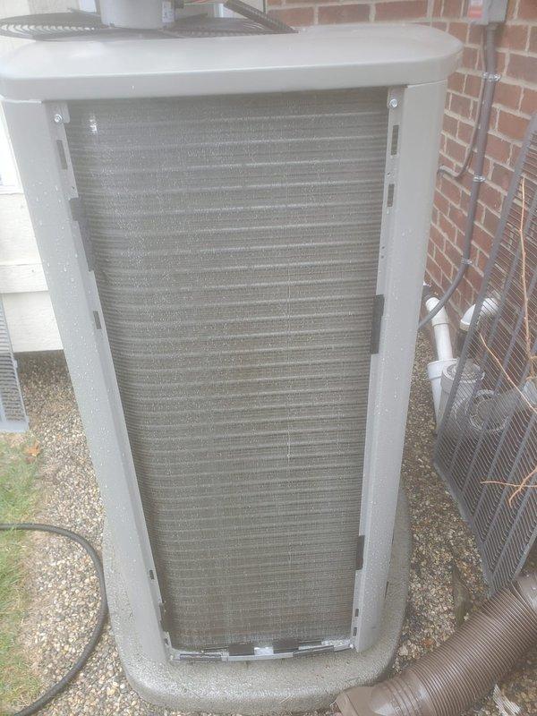 Completed comprehensive cooling system maintenance and tune-up on residential HVAC unit. System was operational upon arrival and confirmed working properly throughout service. Performed standard preventative maintenance protocol including inspection of outdoor condensing unit, verified proper operation of compressor and fan motor, checked refrigerant lines for leaks and proper insulation, and examined indoor evaporator coil assembly. Inspected condensate drain pan and drainage system for proper function and cleared any potential blockages. Verified all electrical connections, tested capacitors, and confirmed proper amperage draws on all motors. Cleaned heat exchanger fins on outdoor unit to ensure optimal airflow and heat transfer efficiency. System passed all operational tests and is ready for the cooling season.