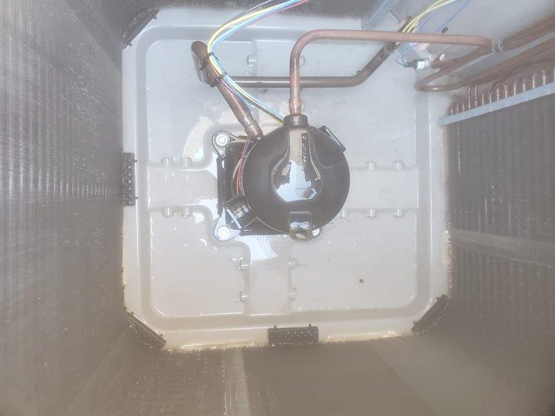 Completed routine air conditioning maintenance on residential split system. Performed comprehensive inspection of indoor air handler evaporator coils and blower motor assembly, verified proper refrigerant line connections and electrical wiring integrity. Inspected outdoor condenser unit, confirmed fan operation, checked unit mounting and clearances, and verified overall system functionality.