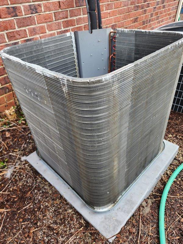 Completed scheduled preventive maintenance on two residential air conditioning systems. Performed comprehensive inspection of outdoor condenser units, including examination of electrical components, refrigerant line connections, and exterior housing conditions. Cleaned debris accumulation from electrical junction box, removing leaves, organic matter, and insect remains that had collected in the access panel. Verified proper operation of both systems and confirmed all components functioning within normal parameters.