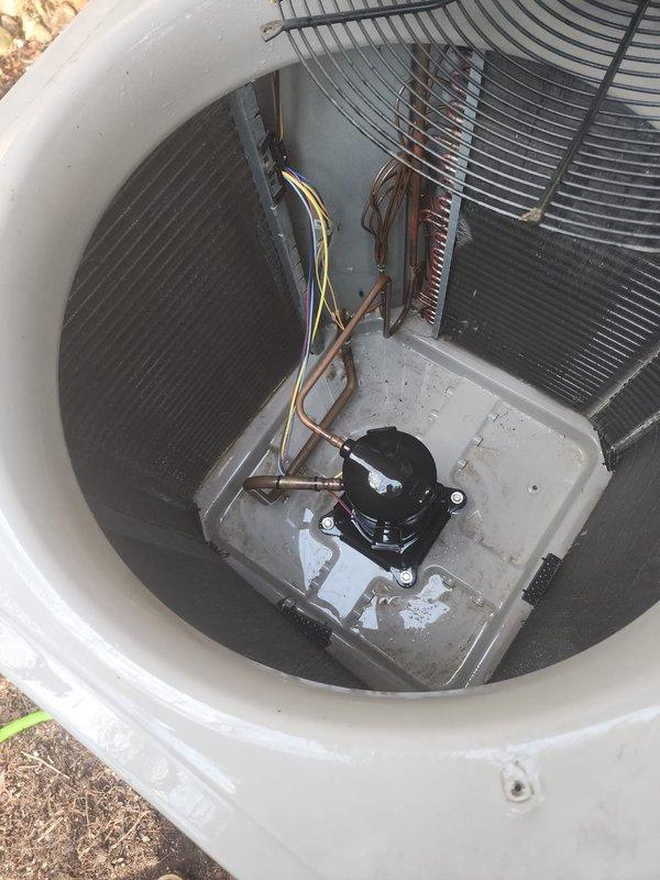 Completed comprehensive annual maintenance and tune-up on 8-year-old outdoor air conditioning unit located on west side of property. Performed full system inspection including visual examination of compressor, condenser coil, refrigerant lines, electrical connections, and wiring harness. Cleaned condenser coil fins and removed debris from unit interior and surrounding area. Verified proper operation of fan assembly and protective fan guard. Inspected copper refrigerant line assembly for signs of wear or damage. Checked all electrical connections and wiring for secure termination and proper routing. Evaluated compressor mounting and base plate condition. Confirmed unit is operating within normal parameters and ready for cooling season demand.