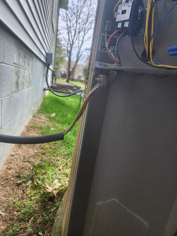 Completed scheduled A/C maintenance on residential cooling system. Performed comprehensive inspection of outdoor condensing unit, verified proper electrical connections, and assessed overall system condition. Unit operating within normal parameters with no immediate service concerns identified.