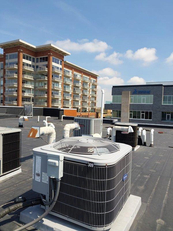 Completed scheduled preventive maintenance on rooftop package unit #309. Performed system diagnostics using refrigerant manifold gauge set, recording operating pressures and temperatures to verify proper refrigerant charge and system performance. All readings were within manufacturer specifications. Inspected condensing unit components, refrigerant line insulation, and electrical connections for proper operation and wear.