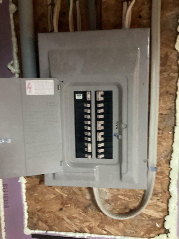 Completed furnace replacement estimate for 15-year-old Amana unit located in basement mechanical room. Documented existing equipment configuration including furnace, ductwork, electrical panel, copper and PVC piping connections, and surrounding utility infrastructure to provide accurate replacement system specifications and installation requirements.