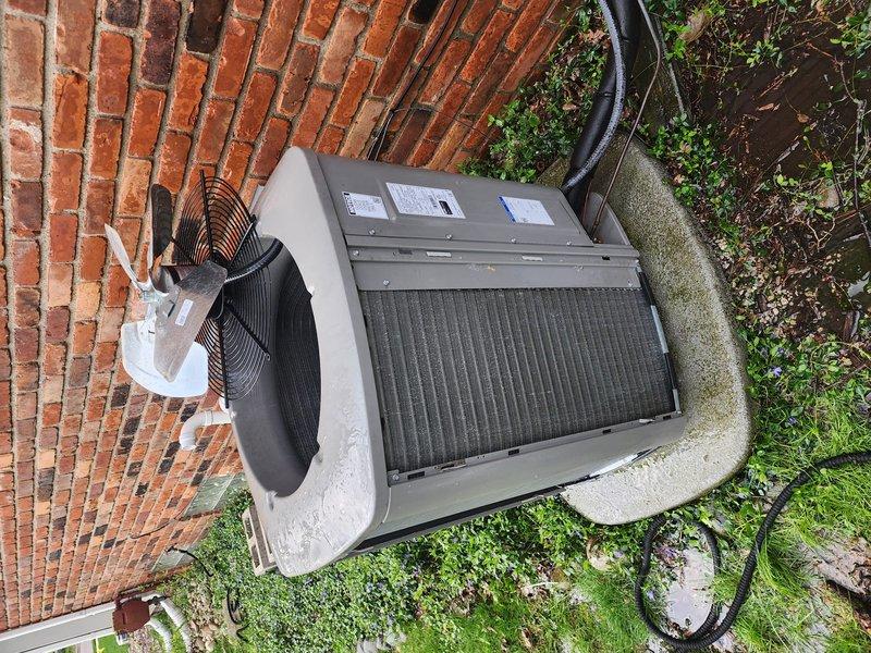 Completed scheduled prepaid maintenance tune-up on residential cooling system. Performed comprehensive inspection of outdoor condensing unit and indoor evaporator coil assembly. System operating properly with normal frost accumulation observed on refrigerant suction line, indicating adequate cooling cycle performance. All electrical connections, refrigerant lines, and heat exchanger components inspected and found in satisfactory working condition.