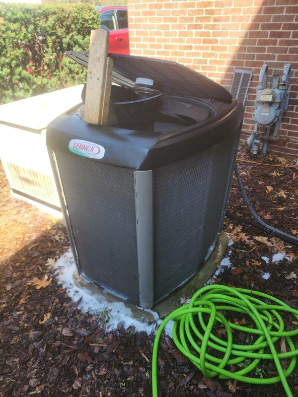Completed preventive maintenance on two Lennox air conditioning systems. Performed comprehensive inspection of outdoor condenser units, verified proper refrigerant line connections, inspected evaporator coil assemblies, and confirmed all components operating within manufacturer specifications. Both systems tested and running efficiently with no deficiencies noted.