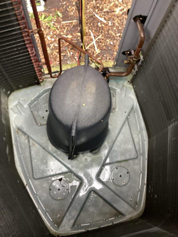 Completed scheduled preventive maintenance on residential air conditioning system. Performed comprehensive inspection of indoor evaporator coil assembly and outdoor condensing unit, verified proper operation of all components, checked refrigerant lines for secure connections and appropriate insulation, confirmed drain pan condition and proper drainage function, and documented system status with photographic evidence. All equipment found operating within normal parameters with no immediate service needs identified.